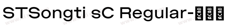 STSongti sC Regular字体转换